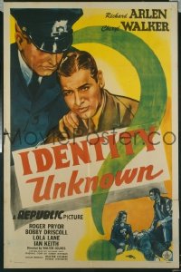 IDENTITY UNKNOWN 1sheet