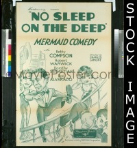 #1614 NO SLEEP ON THE DEEP 1sh '34 Compson 