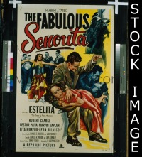 #308 THE FABULOUS SENORITA 1sh '52 spanking! 