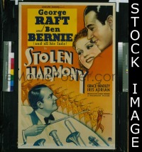 #398 STOLEN HARMONY 1sh '35 George Raft 