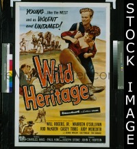 #454 WILD HERITAGE 1sh '58 Will Rogers, Jr. 