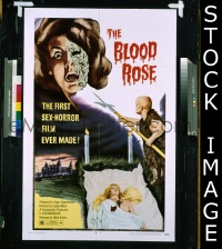 #455 BLOOD ROSE 1sh '70 1st sex-horror! 