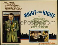 031 NIGHT AFTER NIGHT ('32) George Raft card LC