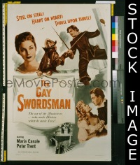 #430 THE GAY SWORDSMAN 1sh '53 Canale, Trent 