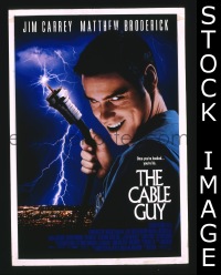 H238 CABLE GUY double-sided one-sheet movie poster '96 Carrey, Broderick