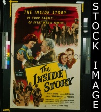 #195 INSIDE STORY 1sh '48 Hunt, Lundigan 