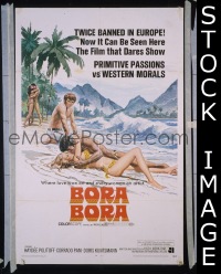 #680 BORA BORA 1sh '70 banned in Europe! 