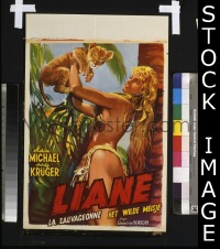 #329 LIANE JUNGLE GODDESS Belgian poster '58 