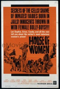 P868 HOUSE OF WOMEN one-sheet movie poster '62 female cons!