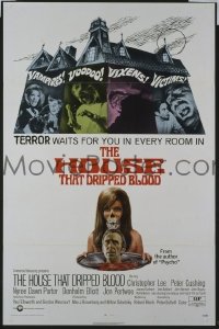 P869 HOUSE THAT DRIPPED BLOOD one-sheet movie poster '71 Chris Lee