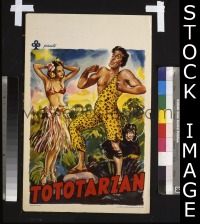 #347 TOTOTARZAN Belgian poster '50 comedy! 