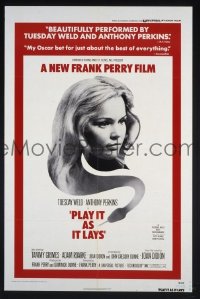 Q369 PLAY IT AS IT LAYS one-sheet movie poster '72 Tuesday Weld