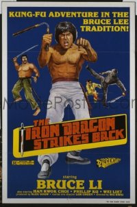 P908 IRON DRAGON STRIKES BACK one-sheet movie poster '81 kung fu!