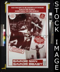 #622 SAVAGE MAN, SAVAGE BEASTS 1sh '75 