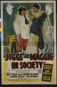 #130 JIGGS & MAGGIE IN SOCIETY 1sh '48 Yule 