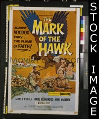 #167 MARK OF THE HAWK 1sh '58 Poitier 