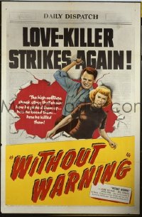 WITHOUT WARNING ('52) 1sheet