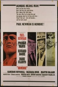 P845 HOMBRE one-sheet movie poster '66 Paul Newman, March, Boone