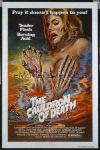 HEAVY DUES 1sh R1979 Tulio Demicheli's Ricco, wild horror art, Cauldron of Death!