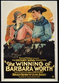 WINNING OF BARBARA WORTH 1sheet