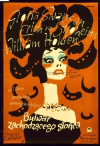 264 SUNSET BOULEVARD reproduction, personally signed by Billy Wilder Polish repro